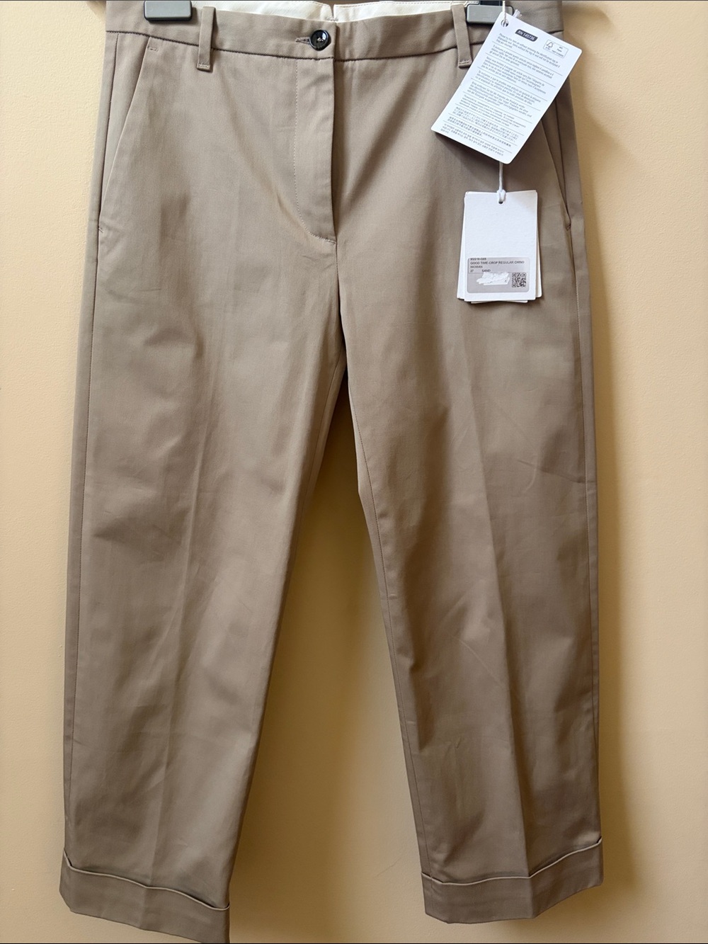 Women's Cropped Khaki Chino Pants - NEW